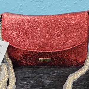 Red Glitter Jimmy Choo Crossbody Bag